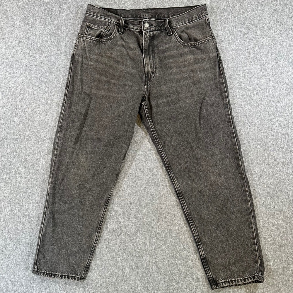Levis Jeans Mens 34x28 501 Faded Black Relaxed Denim Y2K